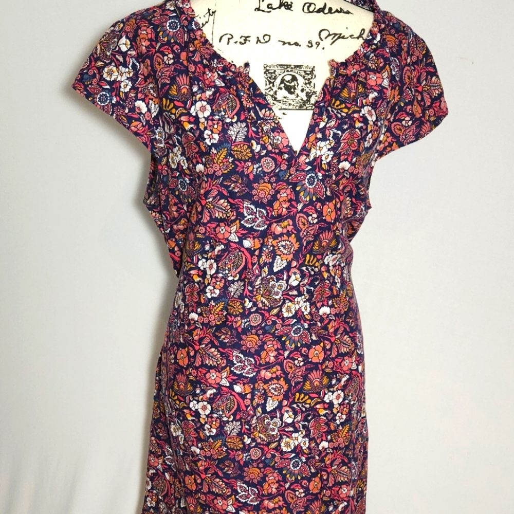 Liz Claiborne XL Multicolored Dress with Short sleeves